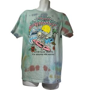 Your Highness Ride The Wave Blue Tie Dye T-Shirt Size S